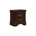 thumbnail image 1 of Homestock Zen Zone 2-Drawer Nightstand - Classical Design, Cappuccino Finish, Front French Dovetails, Center Metal Glide, 21.5" X 15.75" X 24", Solid Tropical Wood, 1 of 6