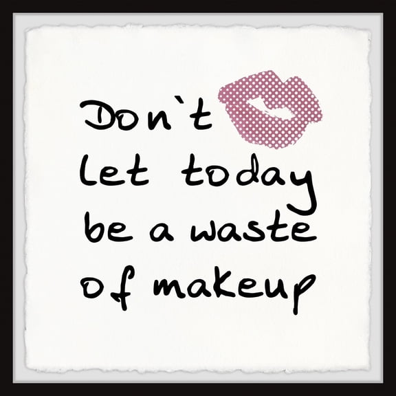 Zen Zone Wall Art Canvas Print - Inspirational Makeup Quote - Modern Home Decor - 12x12 Inch