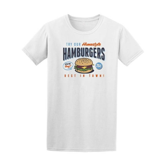 Homestyle Best Town Hamburgers Tee Men's -Image by Shutterstock