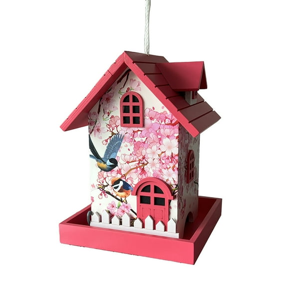 Homestyle Bird Feeder - Cherry Blossom & Chickadee Print