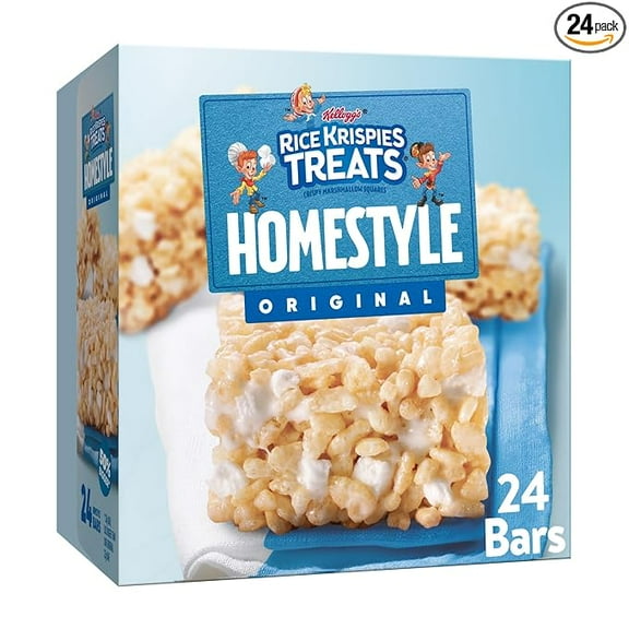 Homestyle Marshmallow Snack Bars, Kids Snacks, Lunch Snacks, Original, 27.9oz Box (24 Bars)