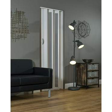 Homestyle  Metro PVC Folding Door fits 36" x 80" White with frosted insert