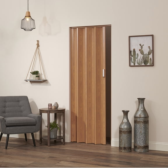 Homestyle Royale Interior Folding Door, Fits up to 36-in. wide x 80-in high, Rustic Oak
