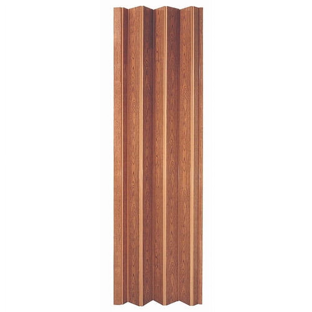 HOMESTYLES Homestyle Vienna PVC Accordion Folding Door Fits 36"wide x 80"high Fruitwood Woodgrain Color