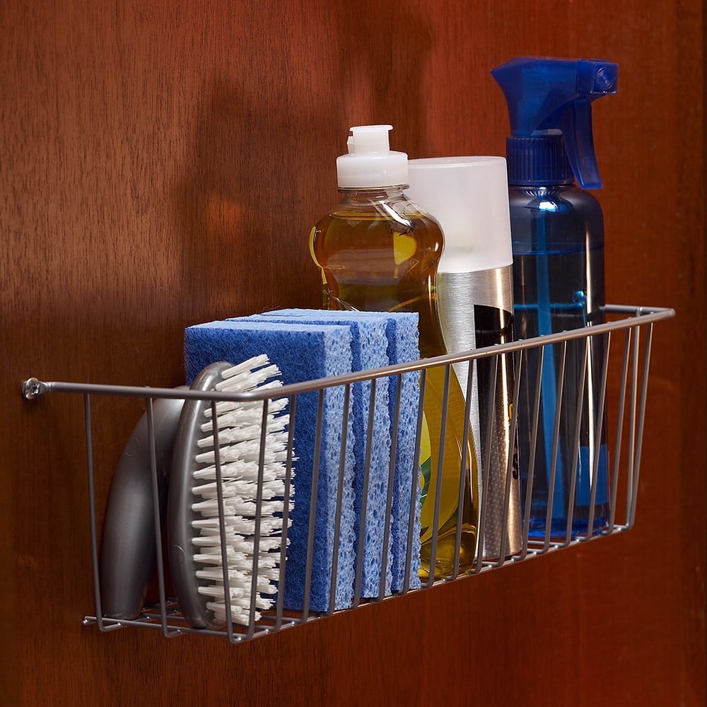 Chrome Finish Rectangular Medium Mountable Wire Basket