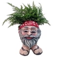 thumbnail image 1 of Homestyles 12"H Muggly Hippie "Jerry" Painted Face Humorous Planter Statue (Holds 4" Pot), 1 of 6