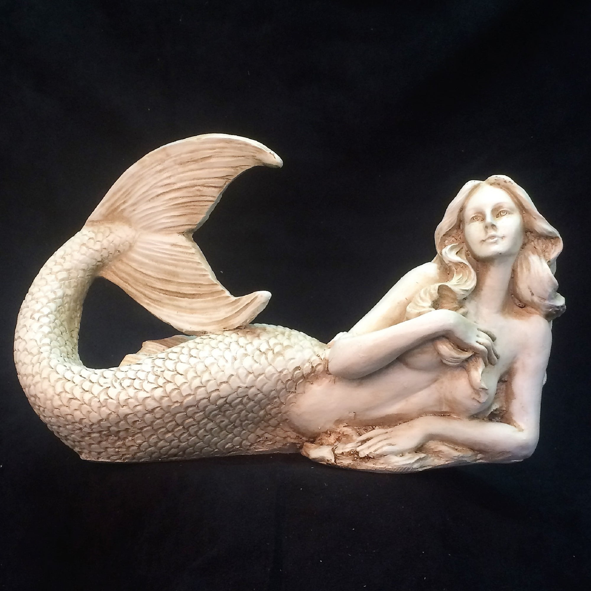 Homestyles 12 in. Bronze Patina Sexy Mermaid Nautical Beach Statue
