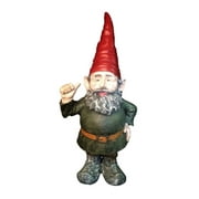 Homestyles 14.5"H "Rumple" the Old World Gnome Thumbs Up Garden Large Outdoor Statue