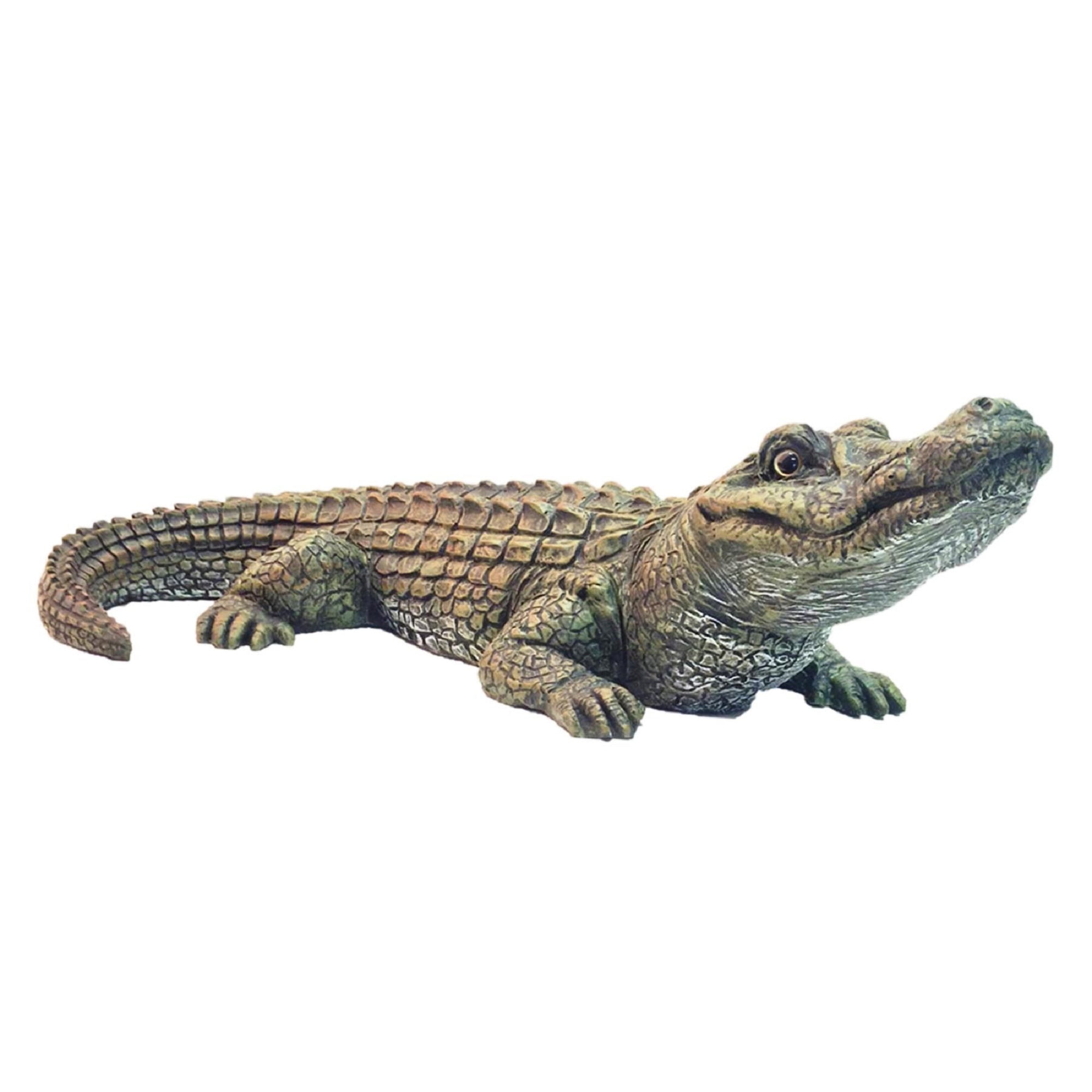 Realistic Coastal Resin Alligator Garden Statue