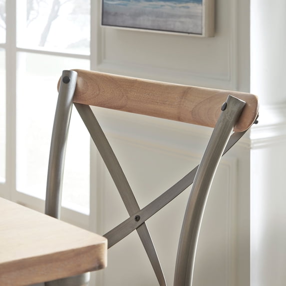 Homestyles 5064-88 French Quarter Bar Stool, Off-White - 46.25 x 17.75 x 21.5 in.