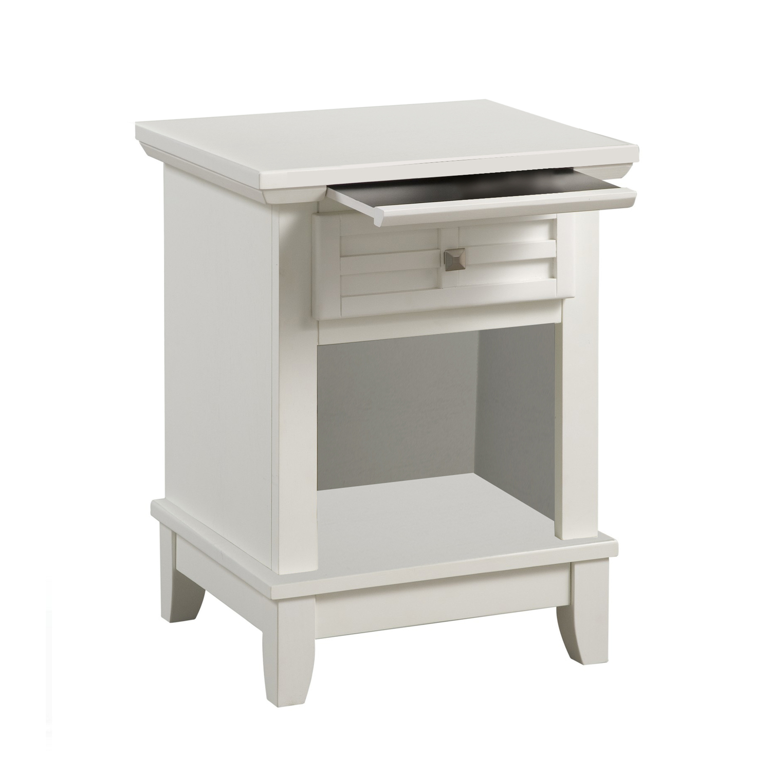 Homestyles Arts & Crafts Off White Wood Nightstand with Slide-out Shelf - image 1 of 3