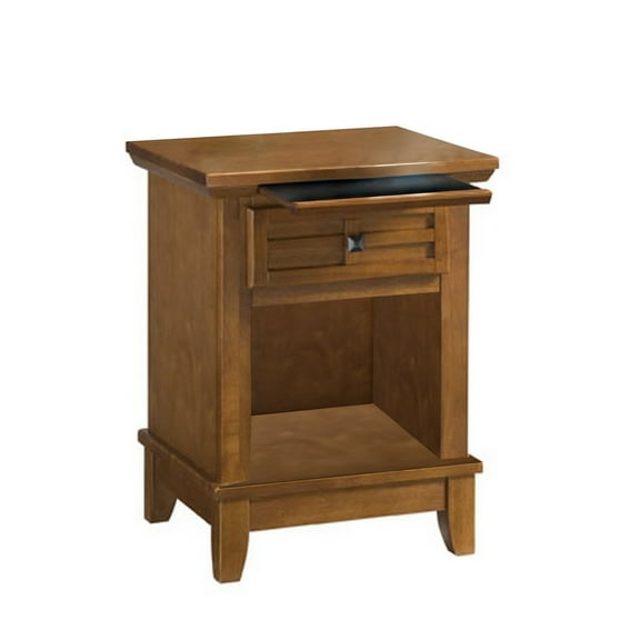 Homestyles Arts & Crafts Wood Nightstand in Brown