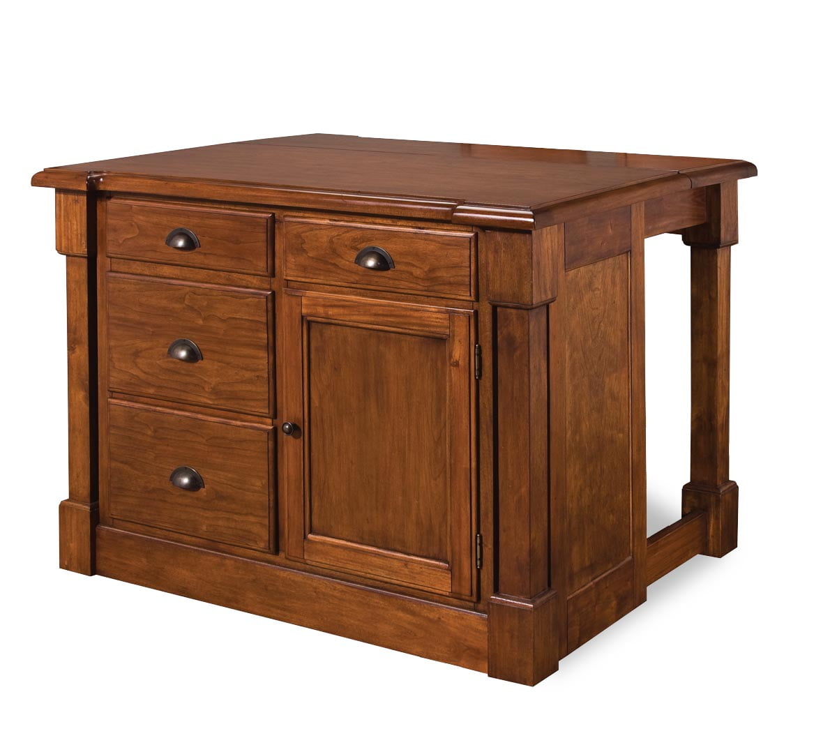 Homestyles Aspen Wood Kitchen Island in Brown