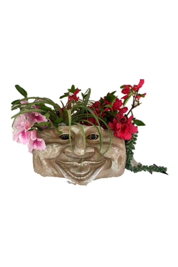Aunt Minnie Muggly Face Garden Statue Tree & Patio Wall Planter