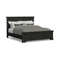 thumbnail image 1 of Homestyles Bedford King Size Traditional Wood Platform Bed, Black, 1 of 5