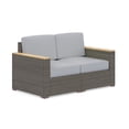 thumbnail image 1 of Homestyles Boca Raton Rattan Outdoor Loveseat in Brown, 1 of 8