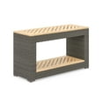 thumbnail image 1 of Homestyles Boca Raton Rattan Outdoor Sofa Table in Brown, 1 of 4