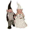 thumbnail image 1 of Homestyles Bride & Groom Wedding Gnome Married Couple Home & Garden Collectible Statue 8"H, 1 of 6