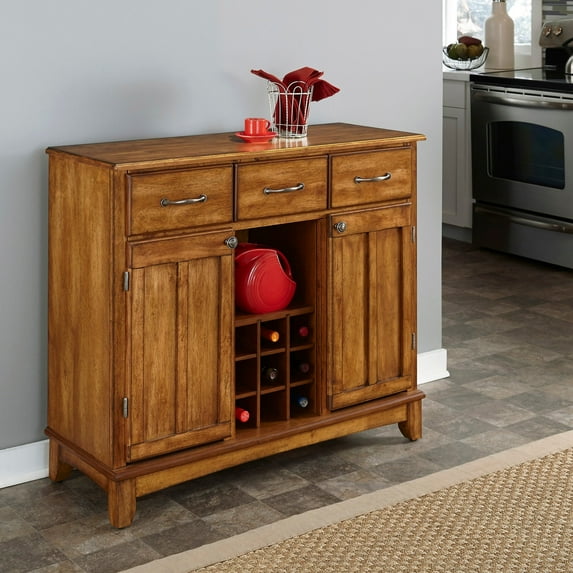 Homestyles Buffet of Buffets Wood Buffet in Brown