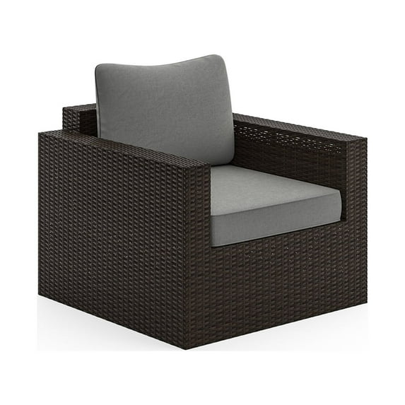 Homestyles Cape Shores Brown Rattan Outdoor Arm Chair