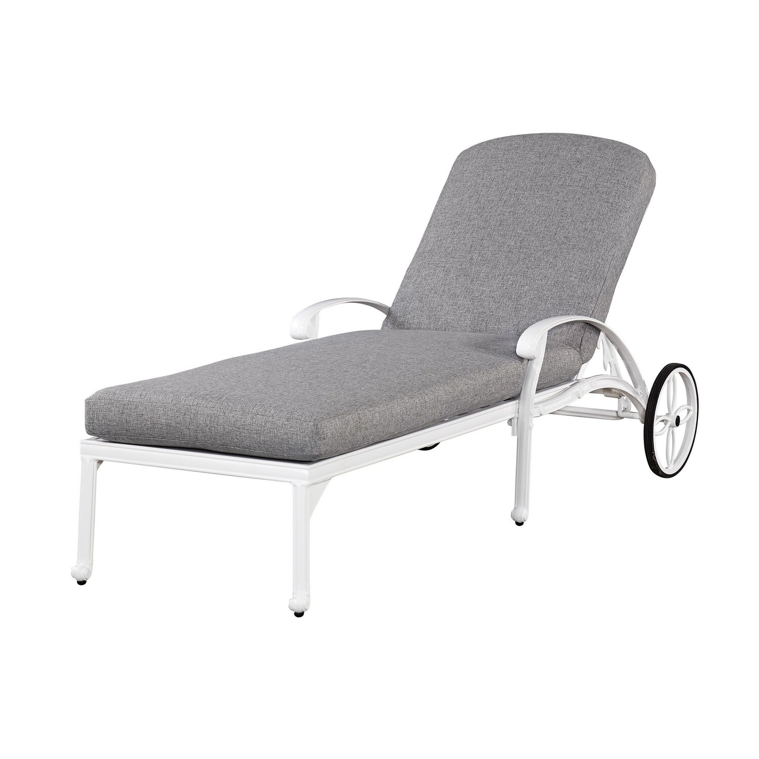 Homestyles Capri Aluminum Outdoor Chaise Lounge in White - image 1 of 2