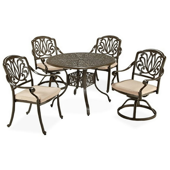 Homestyles Capri Taupe 5 Piece Outdoor Dining Set