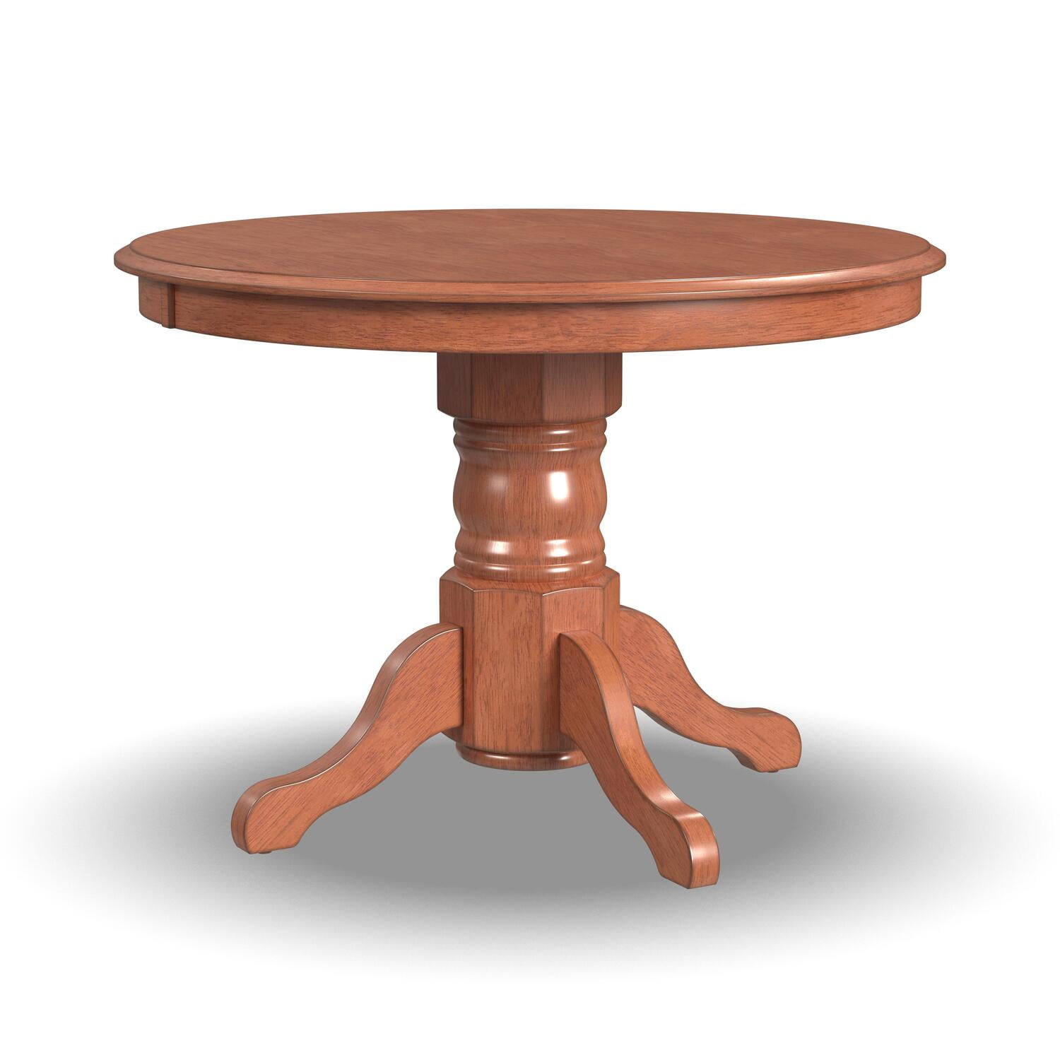 Cottage Oak Round Wood Pedestal Dining Table Set