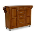 thumbnail image 1 of Homestyles Create-a-Cart Solid Wood Kitchen Cart in Cherry with Oak Top, 1 of 6