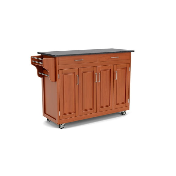 Homestyles Create-a-Cart Wood Rolling Kitchen Cart in Brown