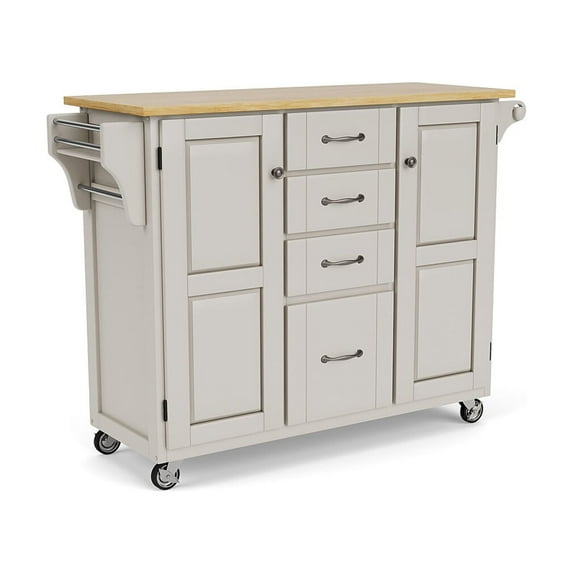 Create-A-Cart Off-White Kitchen Cart