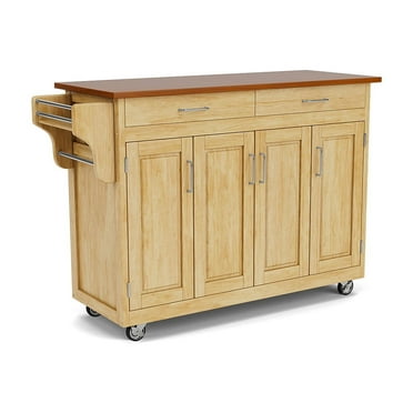 Homestyles Create-a-Cart in Natural Finish with Oak Top