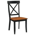 thumbnail image 1 of Homestyles Dining Chair in Black and Cottage Oak (Set of 2), 1 of 3