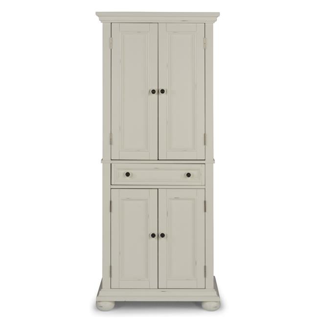 Homestyles Dover Off White Wood Pantry Storage Cabinet with Adjustable ...