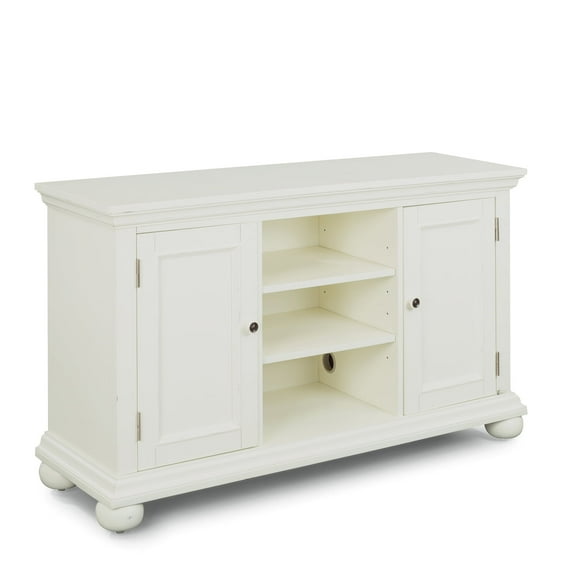 Homestyles Dover Wood Entertainment Center in Off White