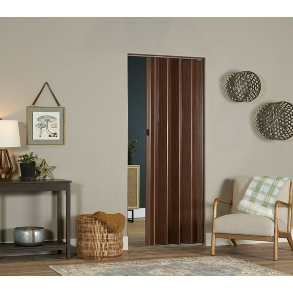Homestyle Echo PVC Folding Door fits 36" x 80" Chestnut