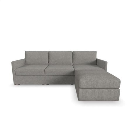 Homestyles Flex Sofa with Narrow Arm & Ottoman, Gray