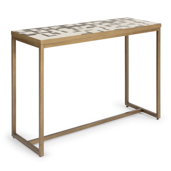 Homestyles Geometric Stainless Steel Console Table