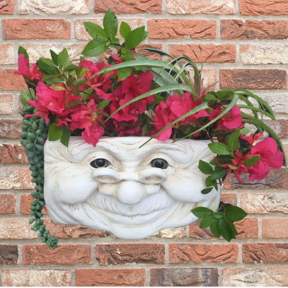 Homestyles Grandma "Violet" Muggly Face Garden Statue Tree & Patio Wall Planter