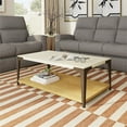 thumbnail image 1 of Homestyles Grayson Brown Wood Rectangular Coffee Table with Casters, 1 of 8