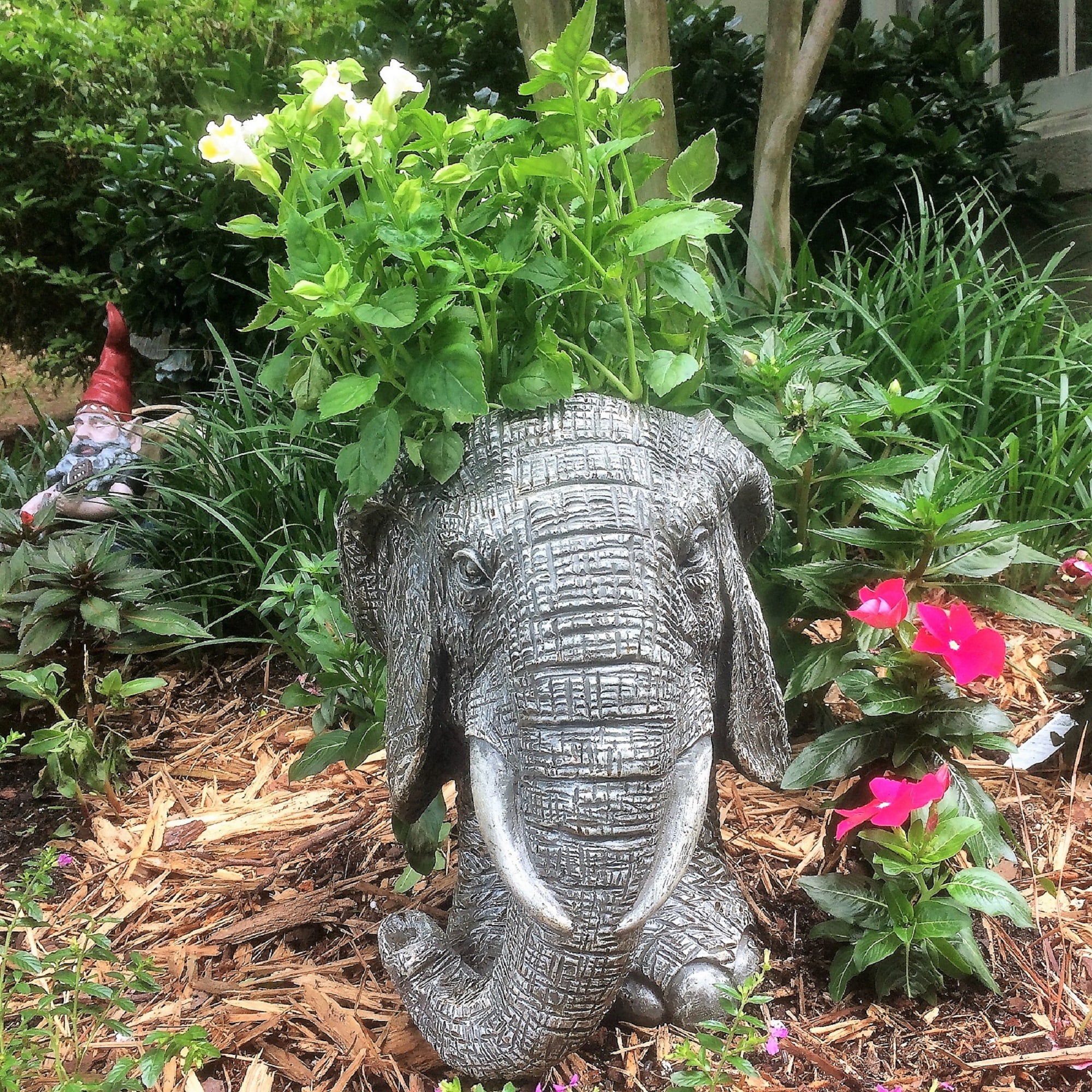 Goodeco 11 ''Elephant Statue for Garden Decor with Gift Appeal - Ideal Gifts  for Women, Mom or Birthday, Beautifully Crafted Outdoor & Home Decor Made  Easy to Wow Your Guests (Elephant) 