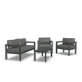 thumbnail image 1 of Homestyles Grayton 4-Piece Aluminum & Fabric Outdoor Loveseat Set in Gray, 1 of 10