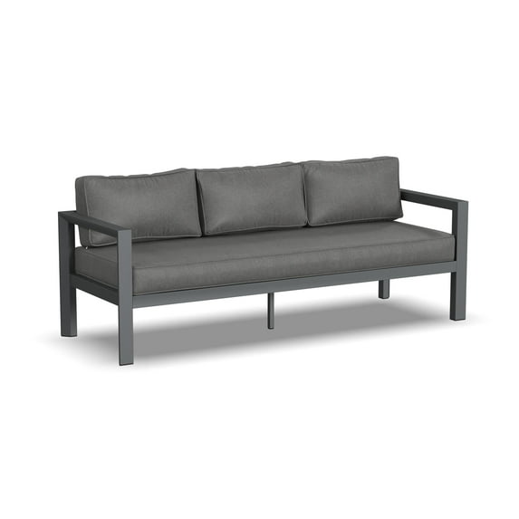 Homestyles Grayton Gray Aluminum Outdoor Aluminum Sofa