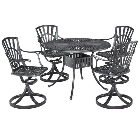 Homestyles Grenada Charcoal 5 Piece Outdoor Dining Set