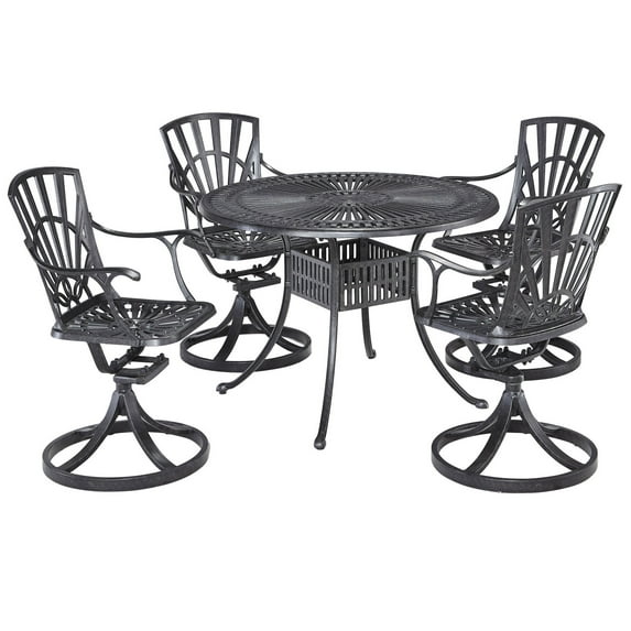 Homestyles Grenada Charcoal 5 Piece Outdoor Dining Set