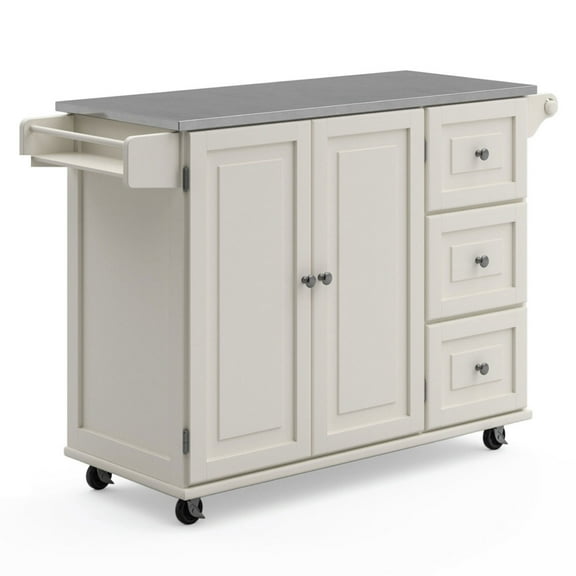 Homestyles Liberty Kitchen Cart with Stainless Steel Top