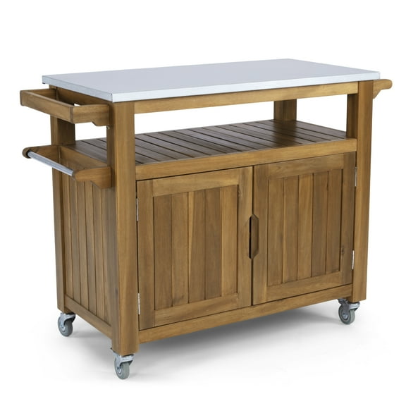 Homestyles Maho Brown Wood Outdoor Cart
