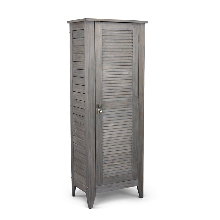 Homestyles Maho Wood Storage Cabinet in Gray - Walmart.com