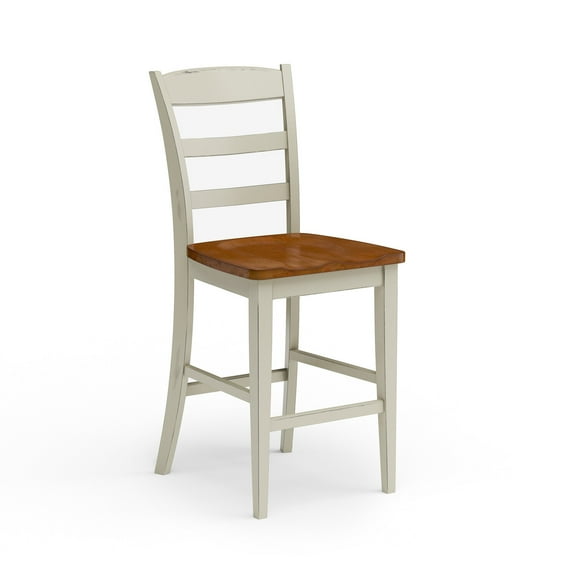 Homestyles Monarch Wood Counter Stool in Off White