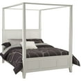 thumbnail image 1 of Homestyles Naples White Queen Canopy Bed, 1 of 13