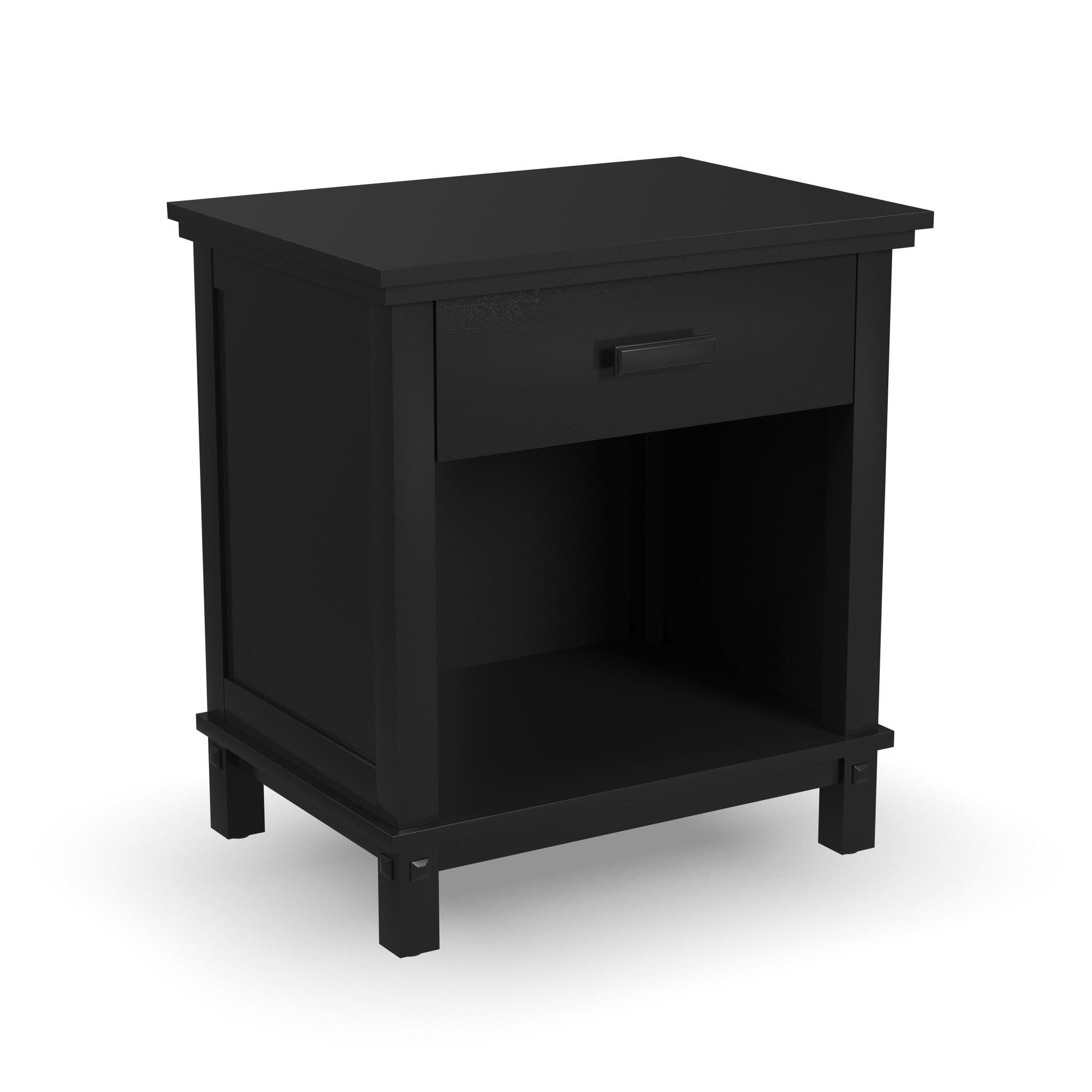 Oak Park Classic Black Mahogany Nightstand with Drawer